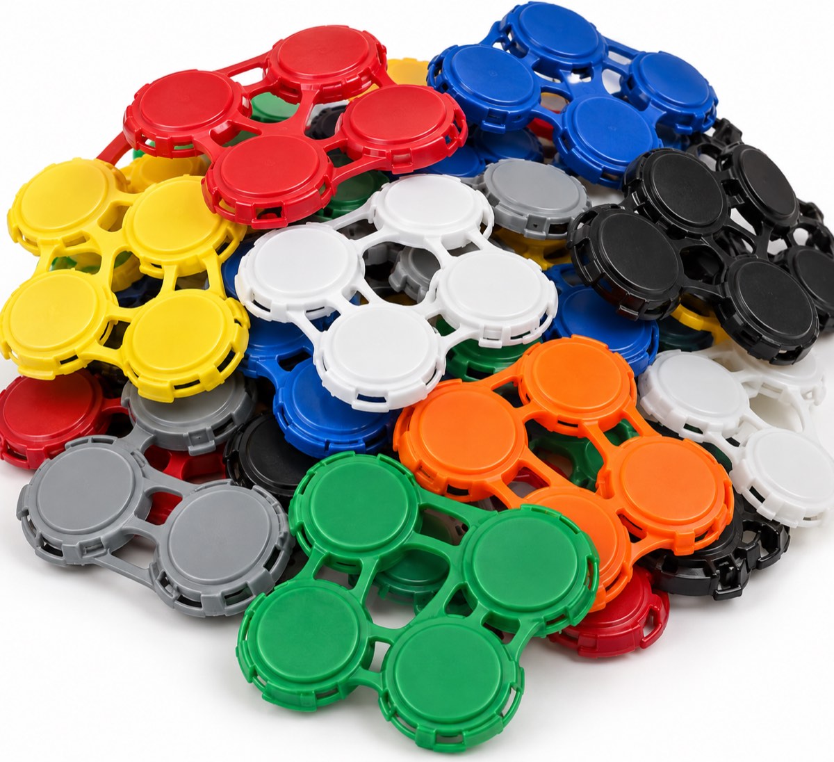 Plastic can carriers on beverage cans