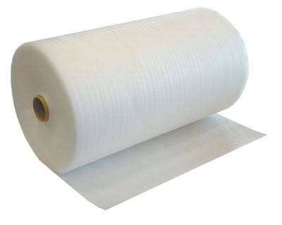 Roll of white poly foam