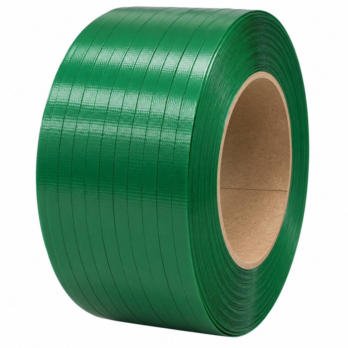 Coil of polyester strapping